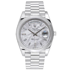 Rolex | Day-Date | 228206 | Platinum | 40 x 48 mm | Platinum | White | Automatic