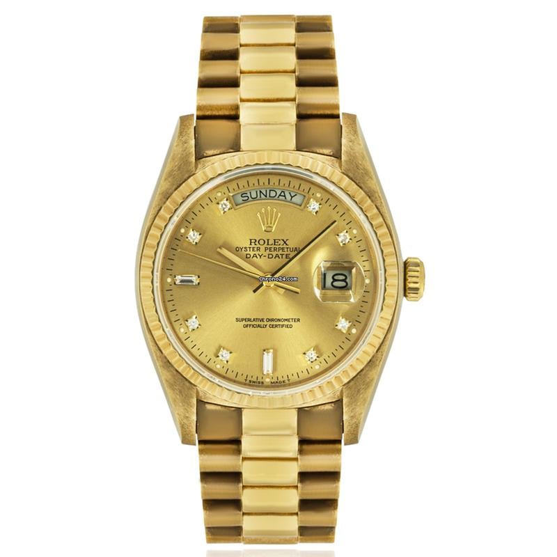 Rolex | Day-Date | 18038 | Yellow gold | 36 mm | Yellow gold | Champagne | Automatic
