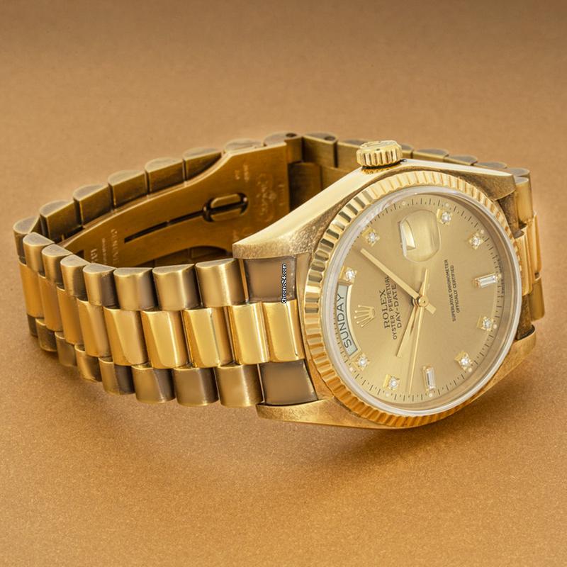 Rolex | Day-Date | 18038 | Yellow gold | 36 mm | Yellow gold | Champagne | Automatic