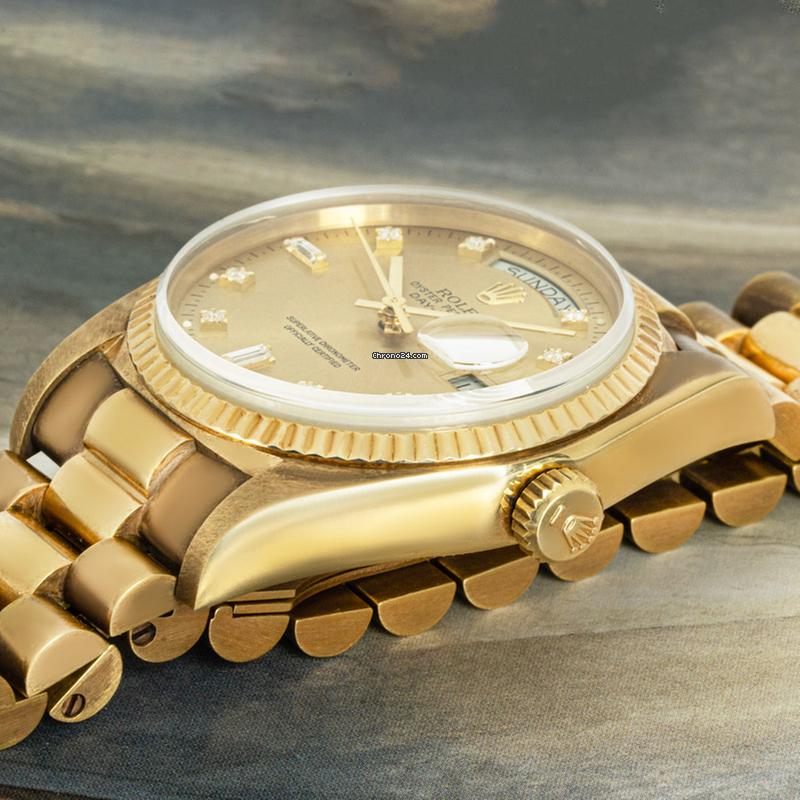 Rolex | Day-Date | 18038 | Yellow gold | 36 mm | Yellow gold | Champagne | Automatic