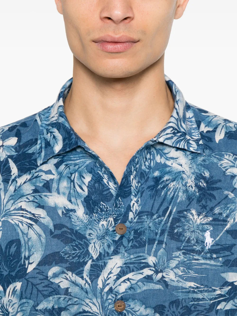 palm tree-print shirt