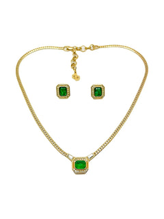 1980s stone-embellished jewellery set