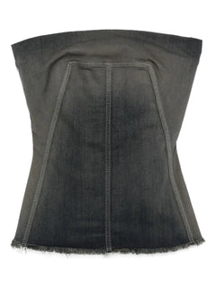 Bustier denim top