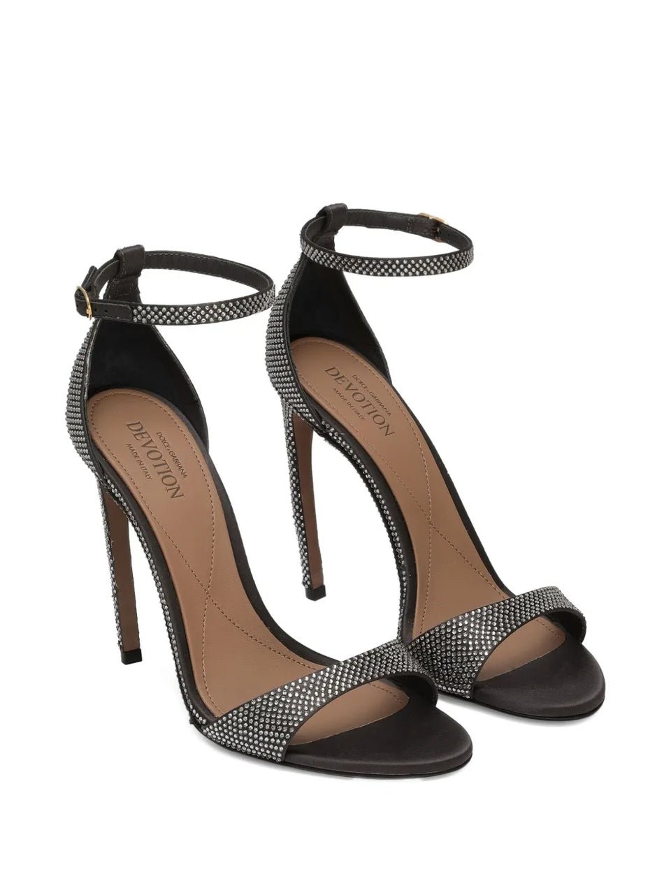 105mm rhinestone-embellished ankle-strap sandals