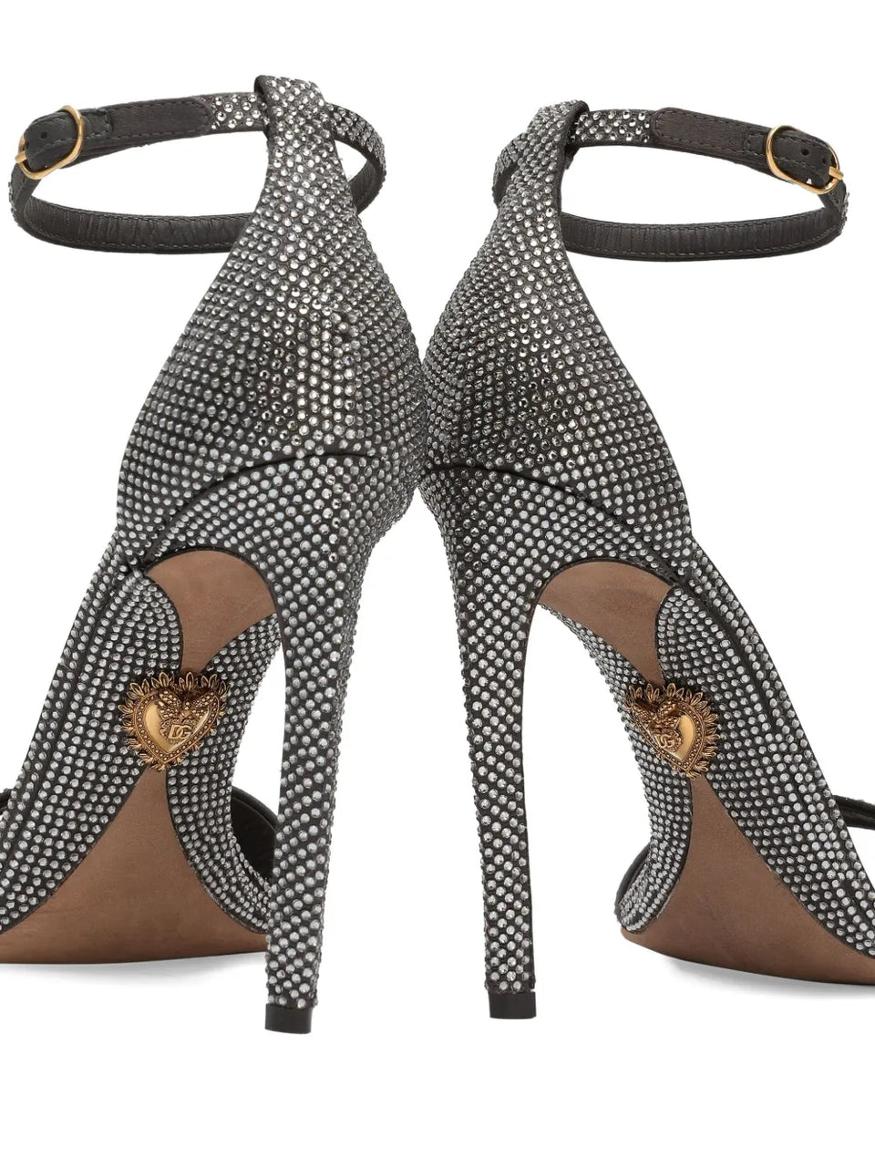 105mm rhinestone-embellished ankle-strap sandals