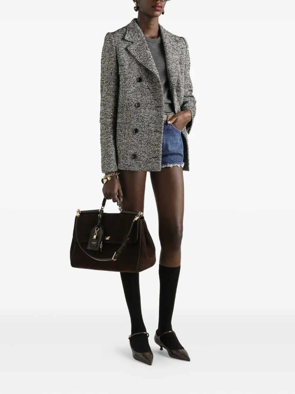 short-sleeve cashmere sweater