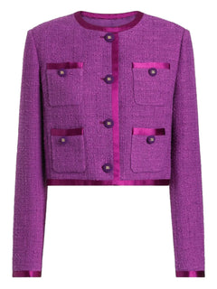 rachel tweed single-breasted jacket