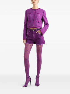rachel tweed single-breasted jacket