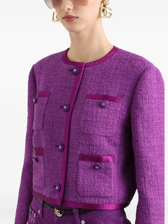 rachel tweed single-breasted jacket