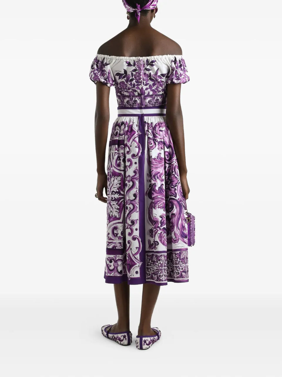 Majolica-print blouse