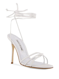 105mm leather ankle-tie sandals