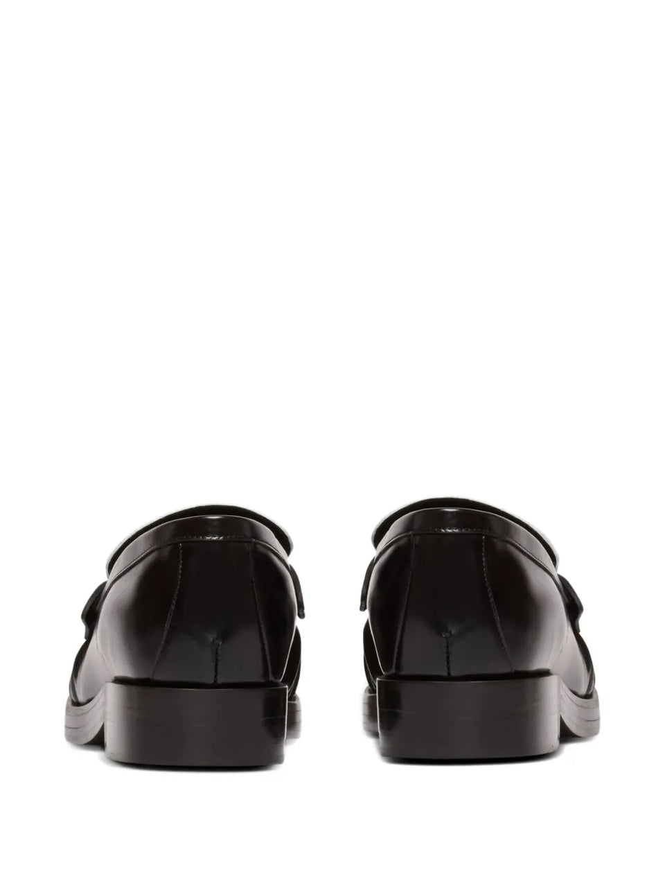 glazed leather loafers