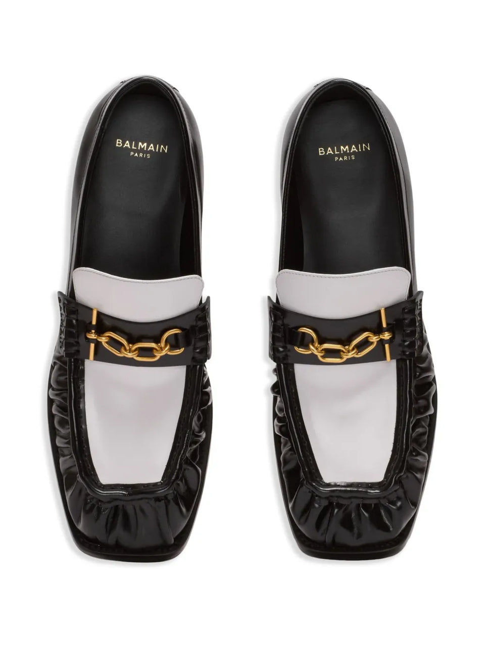 glazed leather loafers