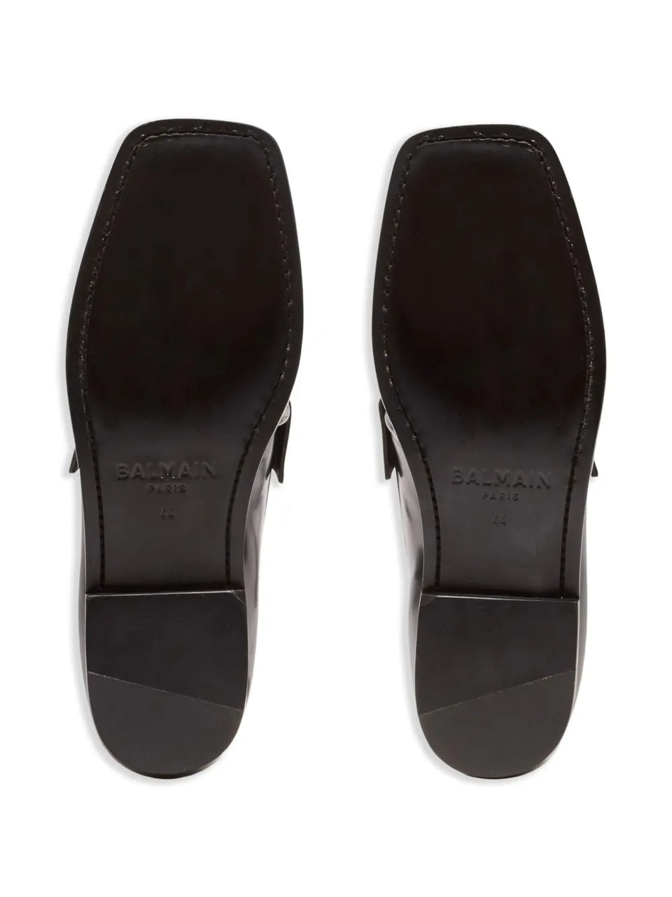 glazed leather loafers