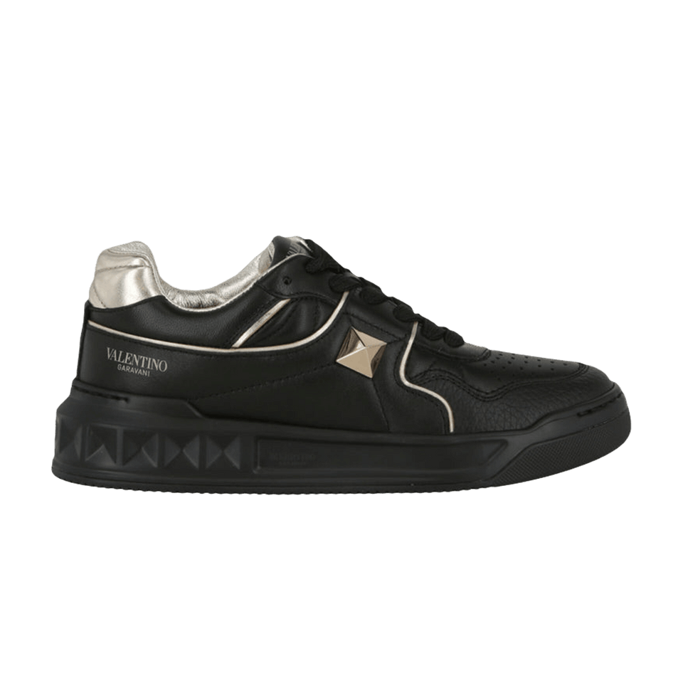Valentino Wmns One Stud Low 'Black Platinum Hardware'
