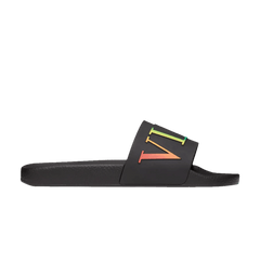 Valentino VLTN Rubber Slider Black Multi