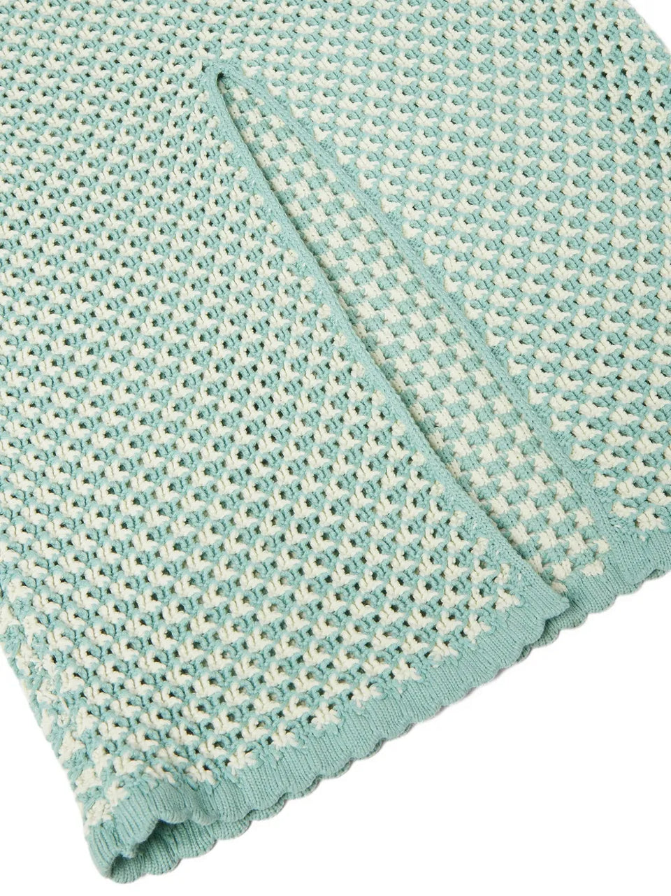 crochet knit polo maxi dress