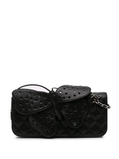 2010-2011 Quilted Lambskin Butterfly Clutch With Chain crossbody bag