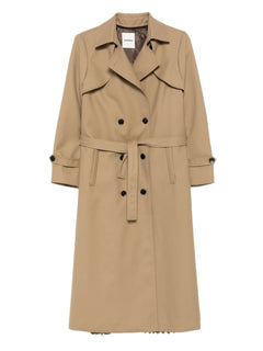 double-breasted belted trench coat