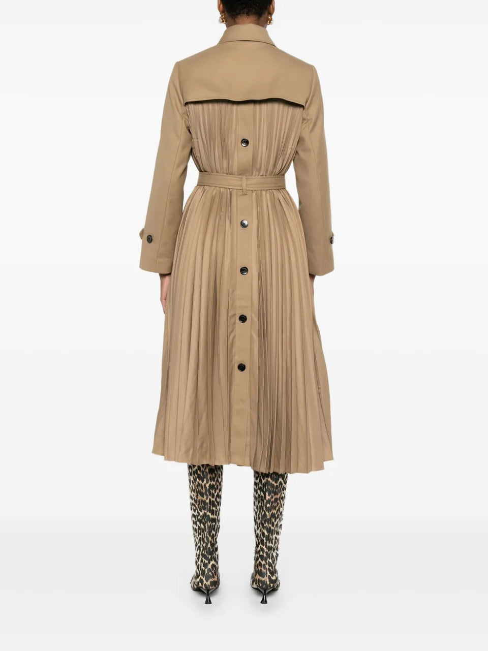 double-breasted belted trench coat