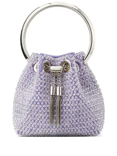Jimmy Choo  Micro Bon Bon Beaded Bucket Bag