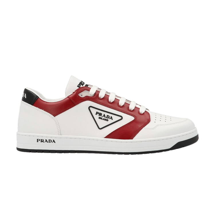 Prada New Avenue Leather Low White Red