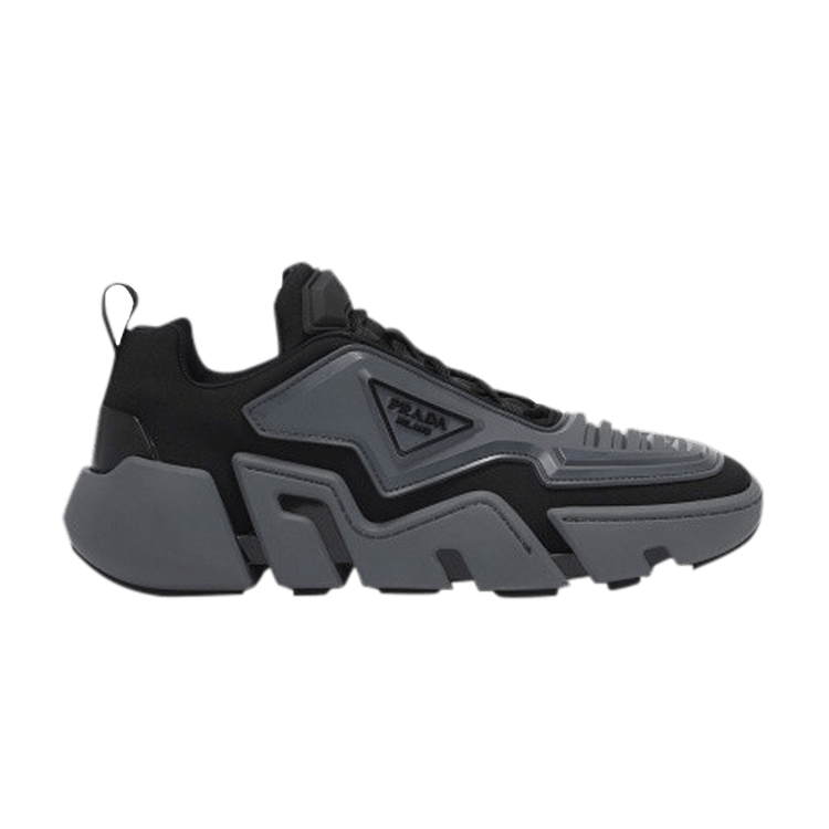 Prada Techno Stretch Fabric Sneaker Grey Black