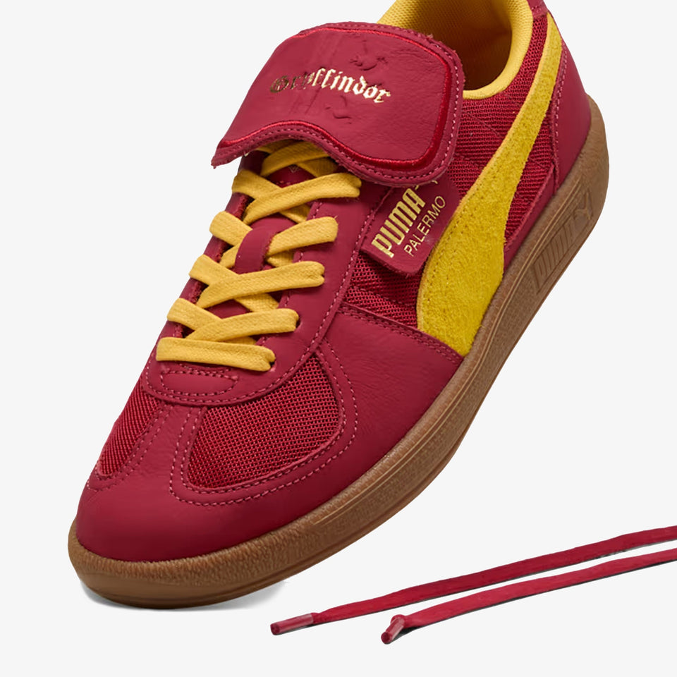 PUMA x HARRY POTTER PALERMO HAIRY SUEDE FORMSTRIP { DARK CRIMSON-YELLOW SIZZLE