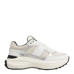 Sneakers in Leather and Fabric