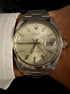 Rolex | Oysterdate Precision | 6694 | Steel | 34 x 36 mm | Steel | Silver | Manual winding