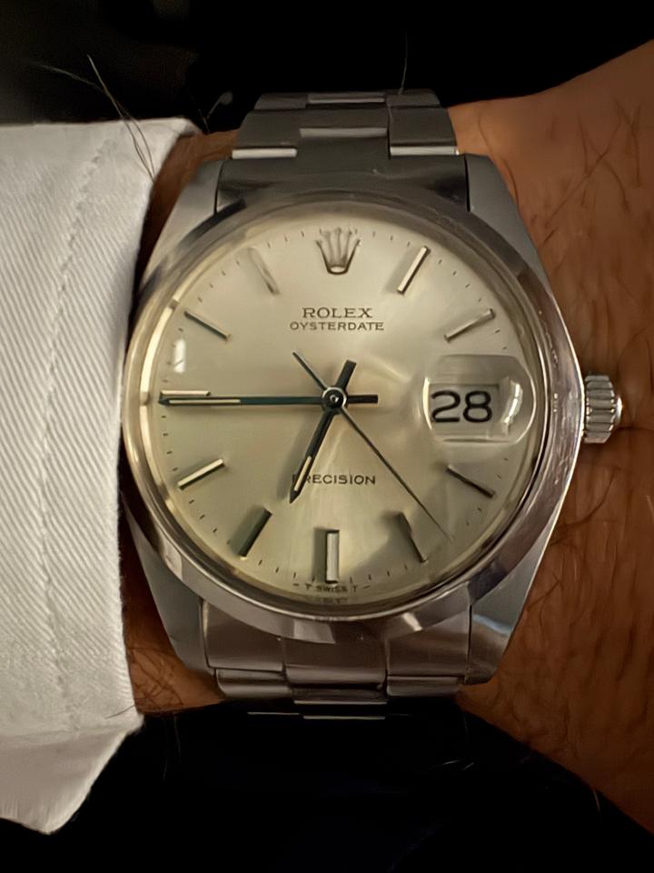 Rolex | Oysterdate Precision | 6694 | Steel | 34 x 36 mm | Steel | Silver | Manual winding