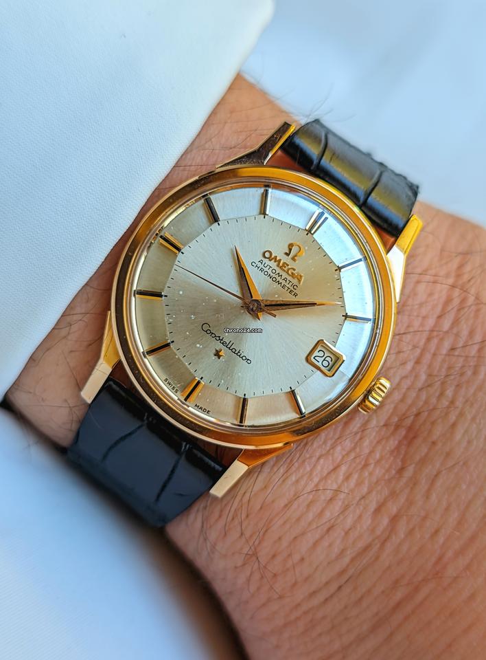 Omega Constellation De Luxe Pie Pan Rose Gold 18kt 0.750 RARE