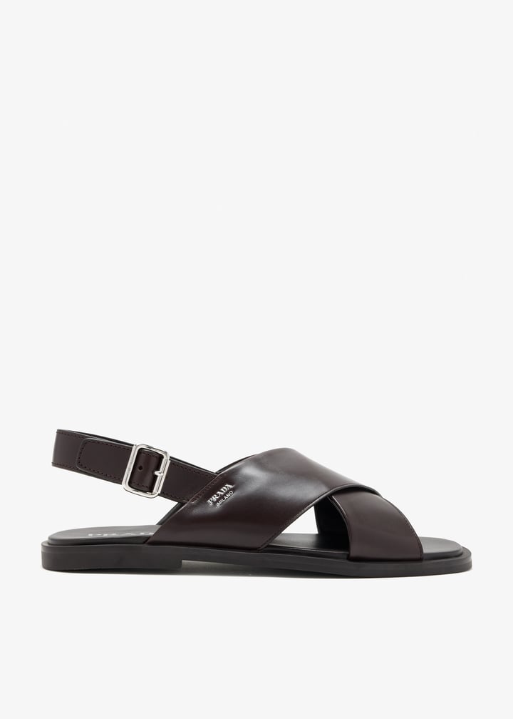 Prada Crisscross leather sandals
