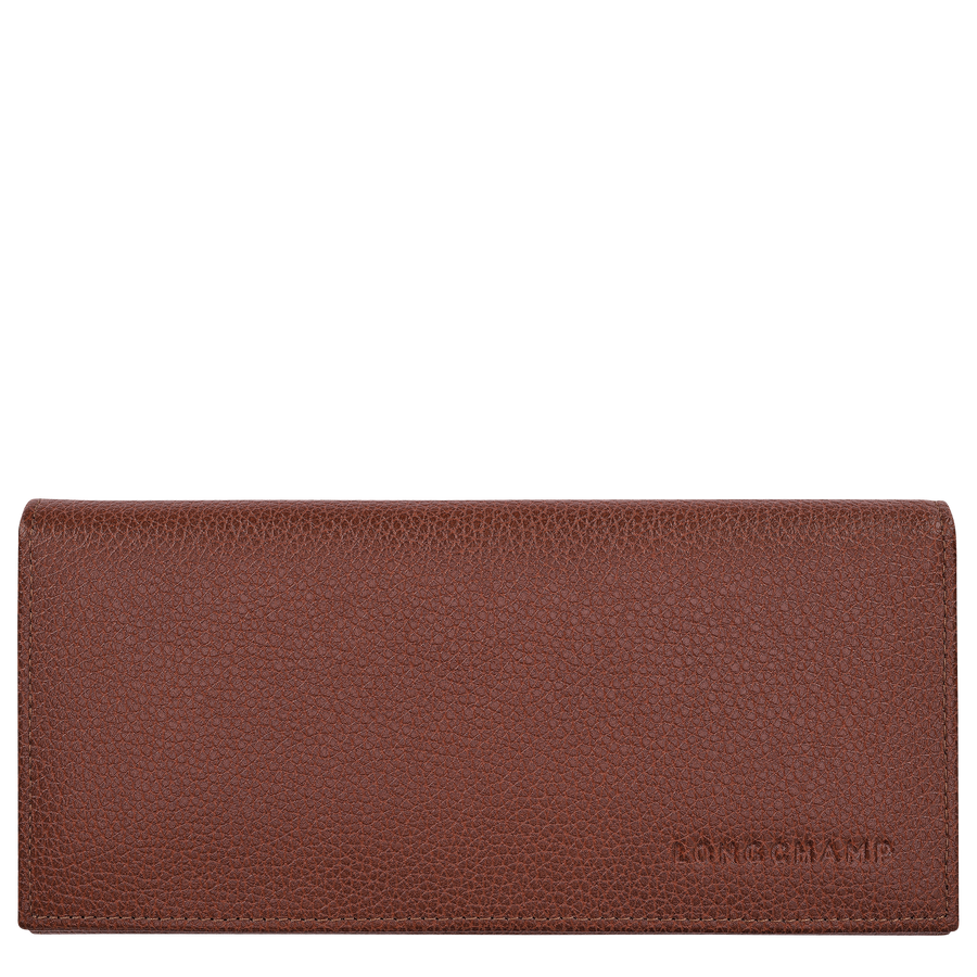 Longchamp Le Foulonné Long continental wallet Coffee