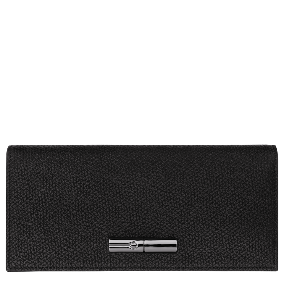 Longchamp Le Roseau Long continental wallet Black