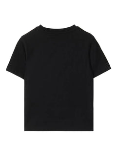 checkered-trim T-Shirt
