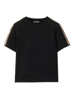 checkered-trim T-Shirt