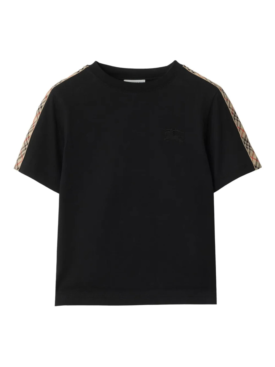checkered-trim T-Shirt