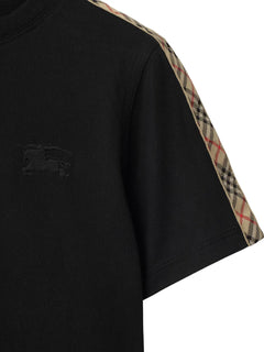 checkered-trim T-Shirt