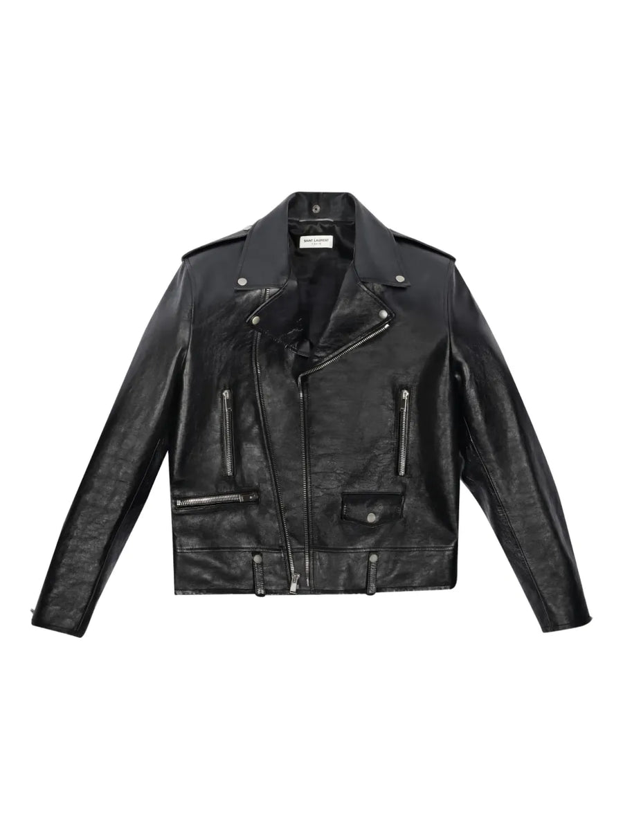 epaulettes zip biker jacket