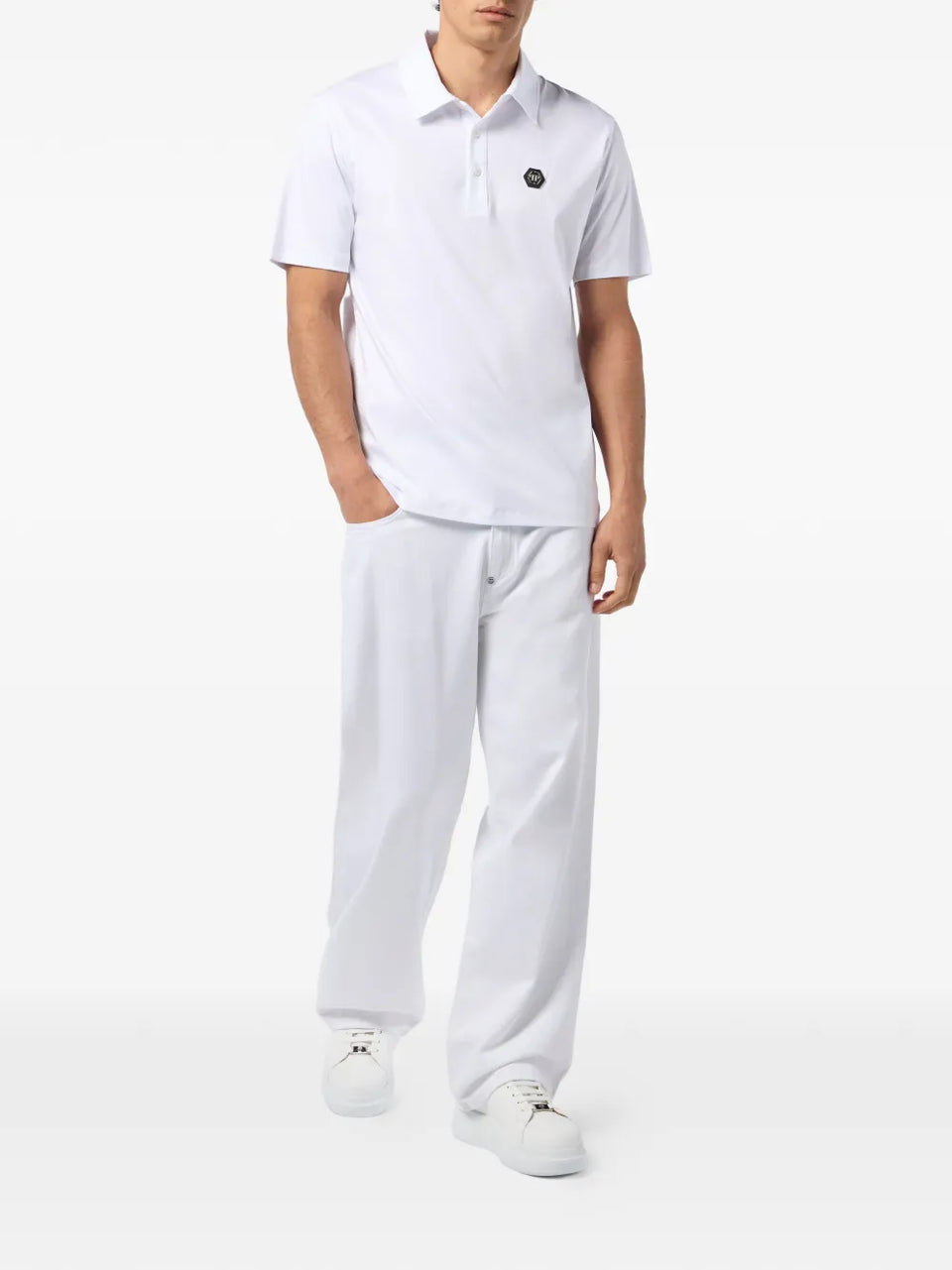 hexagon-logo polo shirt