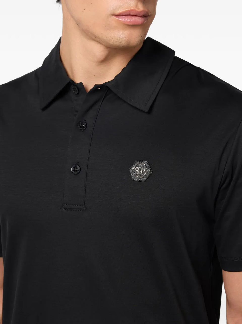 hexagon-logo polo shirt