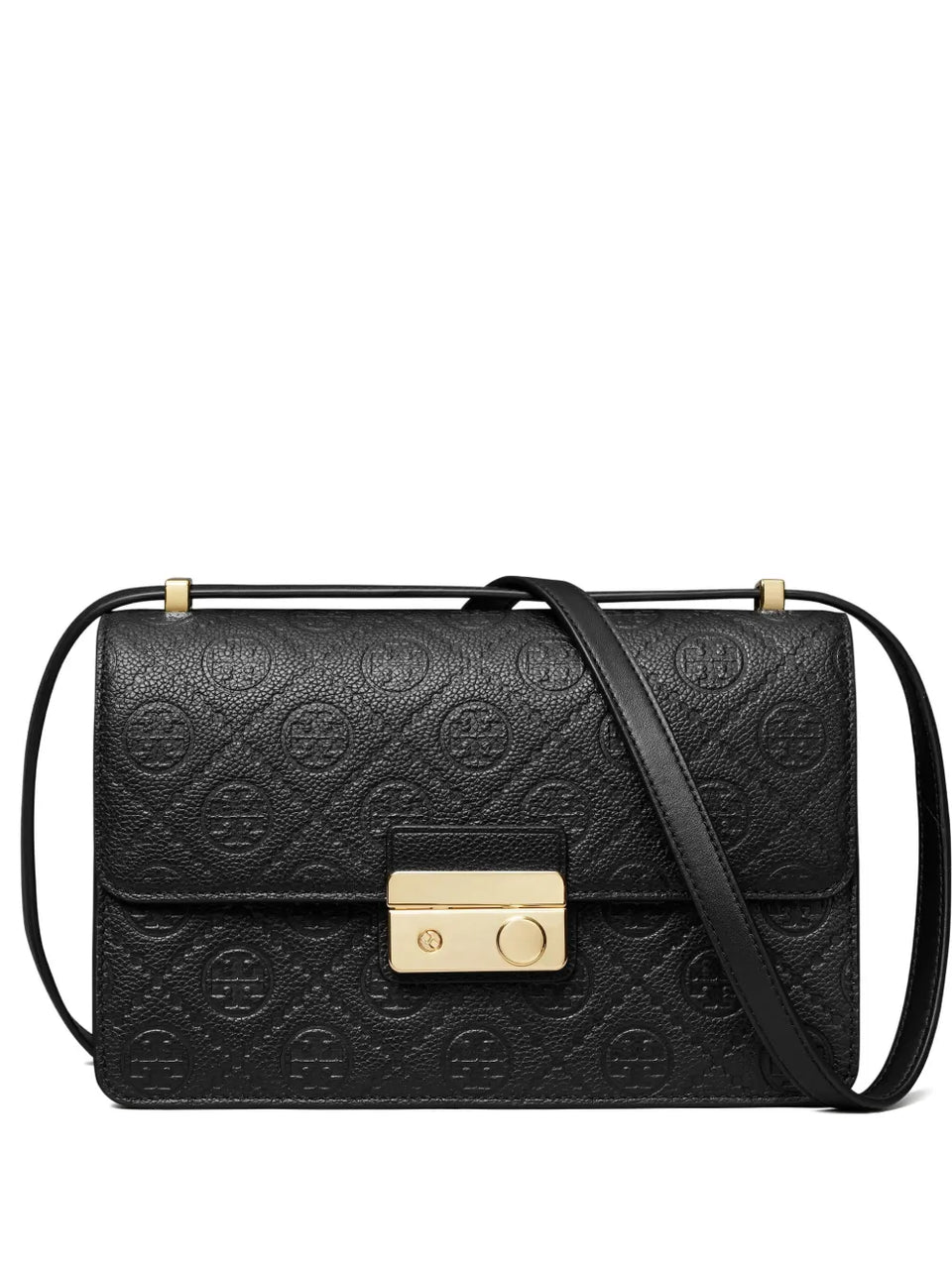 T-Monogram embossed leather shoulder bag
