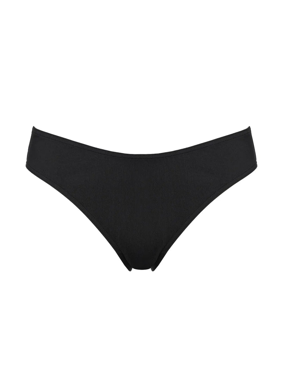 Organza bow-detail high-cut briefs