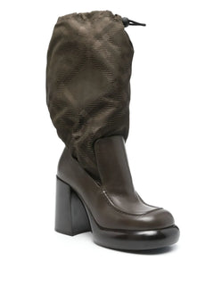 100mm check-jacquard boots