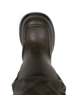 100mm check-jacquard boots