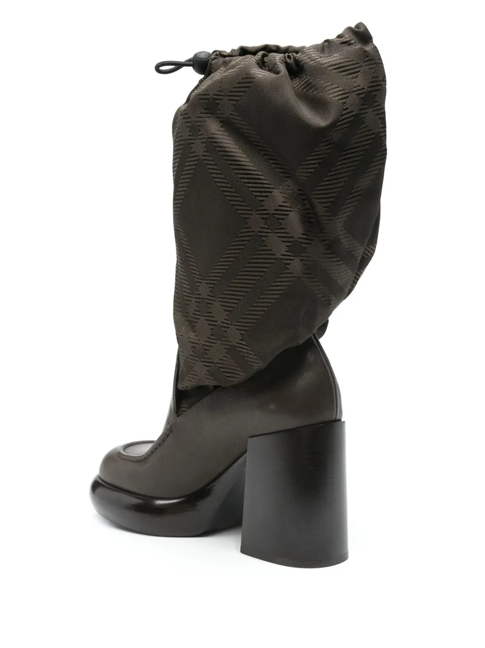 100mm check-jacquard boots