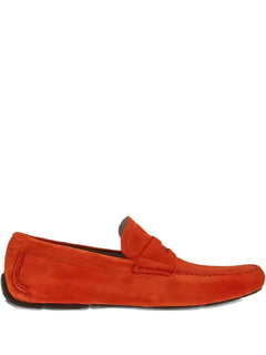 Suede leather loafers