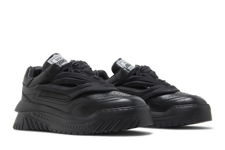 Versace Odissea Caged Rubber Medusa Sneaker Triple Black