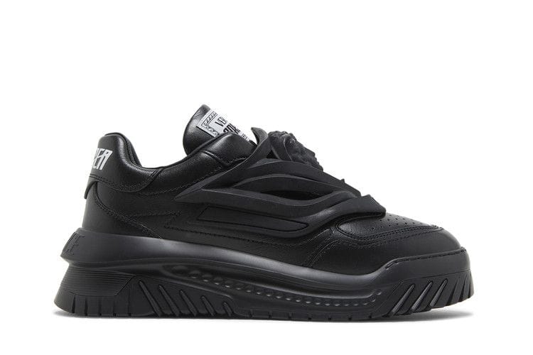 Versace Odissea Caged Rubber Medusa Sneaker Triple Black